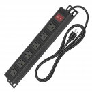 6 Outlet Wall Mount Power Strip, Metal Mountable Power Strip Surge Protector, Heavy Duty Wall Moun
