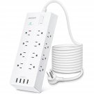 Surge Protector Power Strip 10 Ft, Extension Cord With Multiple Outlets, 16 Outlets Extender With