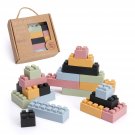 Children'S Building Blocks 20Pcs Safe And Chewable Soft Silicone Building Blocks Montessori Sensor