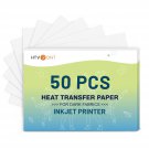 Heat Transfer Paper For Dark T Shirts -50 Pack 8.5X11" Iron On Transfer Paper For Inkjet Printer,