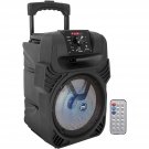 400W Portable Bluetooth PA Loudspeaker - 8” Subwoofer System, 4 Ohm/55-20kHz, USB/MP3/FM Radio/ ¼