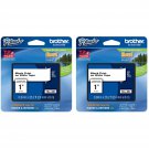 Brother Genuine P-Touch 2-Pack TZe-251 Laminated Tape, Black Print on White Standard Adhesive Lami