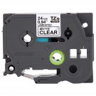 Brother P-touch TZe-M51 Black Print on Premium Matte Clear Laminated Tape 24mm (0.94”) wide x 8m (