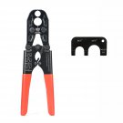 Pex Crimping Tool, Combo1/2-Inch, 3/4-Inch Plumbing Tool, Copper Crimp Ring, With Go/No-Go Gauge C