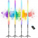 4 Pack 4Ft Portable Battery Powered Tube Light 120Cm Handheld Led Tube Lights With Tripods, 500 Vi