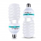 2Pcs 85W Light Bulb 5500K CFL Roas Daylight Spiral Softbox Lighting Kit Bulb in E27/E26 Socket for