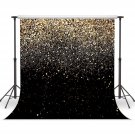 8X8Ft Gold Backdrop Glitter Backdrop Gold Spots Bokeh Backdrop Black And Gold Backdrop Wedding Bac