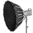 NEEWER 26inch/65cm Parabolic Softbox Quick Set up Quick Folding, with Diffusers/Honeycomb Grid/Bag