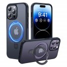 For Iphone 14 Pro Max Case With Magnetic Invisible Stand [Military Drop Protection] [Compatible Wi