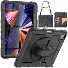 Case For 2022/2021 Ipad Pro 12.9 Inch 6Th / 5Th Gen - Heavy Duty Protection Shockproof Case With S