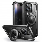 Magnetic Case For Iphone 14 Pro Max, Compatible With Magsafe, [Built In Screen Protector And Kicks