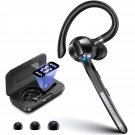 Bluetooth Headset Wireless Earpiece With Built-In Mic 400Mah Display Charging Case 55H Playtime, V