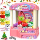 Claw Machine For Kids, Arcade Games Mini Vending Machine With 10 Plush Animal And 12 Coin, Candy C