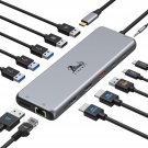 Usb C Docking Station Dual Monitor 13 In 1 Triple Display Usb C Hub Multiple Adapter With 2 Hdmi+D