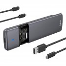 M.2 Nvme Sata Ssd Enclosure Adapter Tool-Free, Usb 3.2 Gen2 10Gbps External Nvme To Usb Pci-E 6Gbp