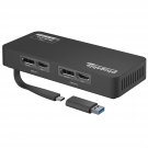 4K Displayport And Hdmi Dual Monitor Adapter For Usb 3.0 And Usb-C, Compatible With Windows And Ma