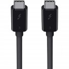 Belkin Thunderbolt 3 Cable (100W Thunderbolt Cable, USB-C to USB-C Cable), 2.6ft/0.8M, Black