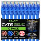 GearIT Cat 6 Ethernet Cable 15 ft (10-Pack) - Cat6 Patch Cable, Cat 6 Patch Cable, Cat6 Cable, Cat
