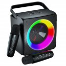 Karaoke Machine With 2 Wireless Microphones, Portable For Adults & Kids, Bluetooth Speaker With Pa