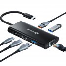 Usb C Hub, 6 In 1 Usb C To Hdmi Adapter With 1000M Ethernet,Power Delivery Pd Type C Charging Port
