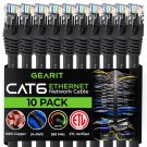 GearIT Cat 6 Ethernet Cable 20 ft (10-Pack) - Cat6 Patch Cable, Cat 6 Patch Cable, Cat6 Cable, Cat