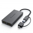 WAVLINK USB 3.0 or USB C to HDMI Adapter for Dual Monitors, Dual 1080p@60Hz Universal Video Graphi