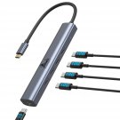 10Gbps Usb C Hub,Usb C Splitter For Laptop, 5 In 1 Usb C To Usb Hub With 4 Usb 3.1+100W Power Deli