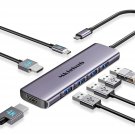 Docking Station Usb C To Dual Hdmi Adapter, 7 In 1 Usb C Hub Dual Hdmi Monitors With 4K 30Hz 2 Hdm