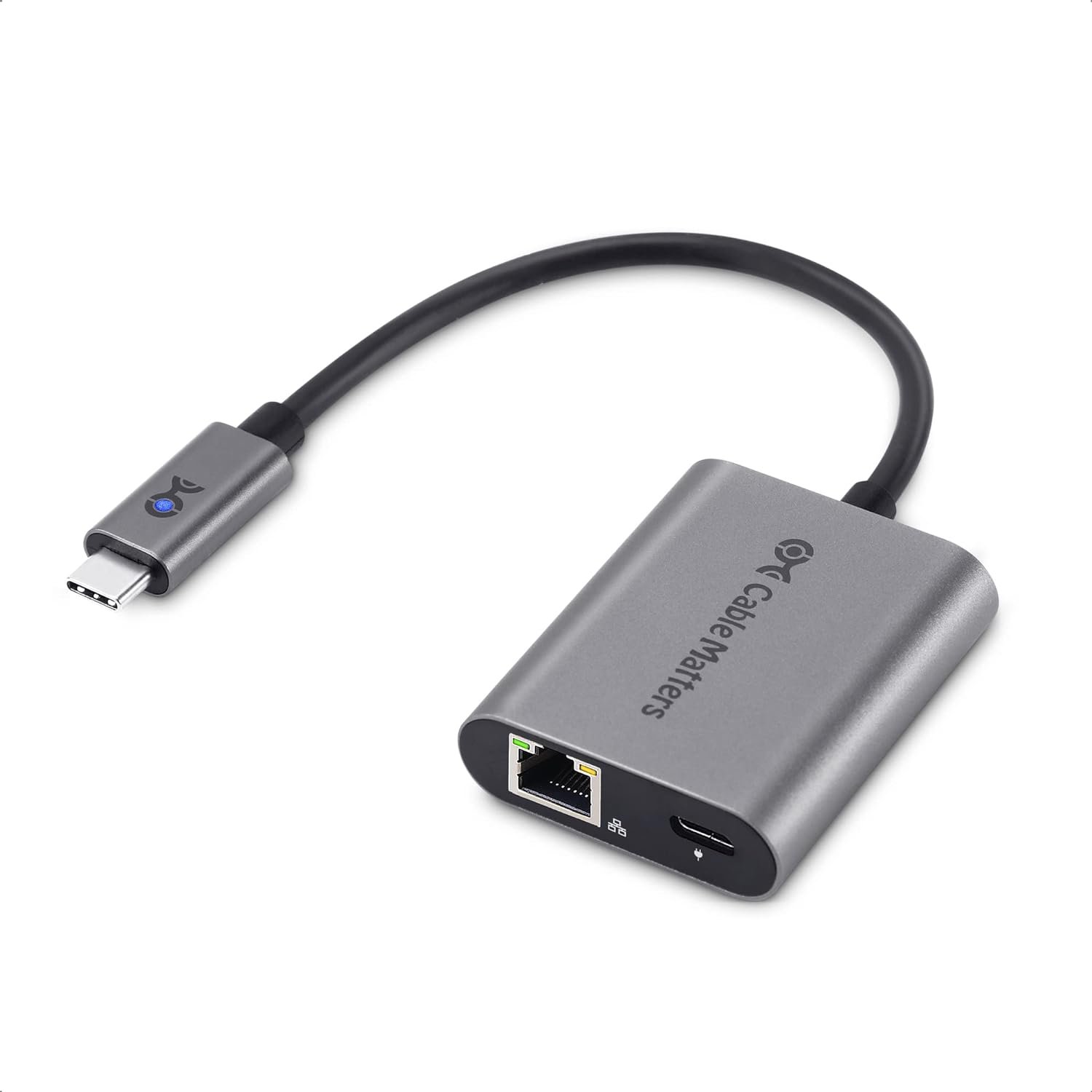 Cable Matters USB C to 2.5 Gigabit Ethernet Adapter with Charging 100W, 2.5g Ethernet to USB-C Ada