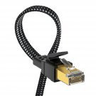Cat 8 Ethernet Cable 35 Ft, Nylon Braided High Speed Heavy Duty Cat8 Network Lan Patch Cord, 40Gbp