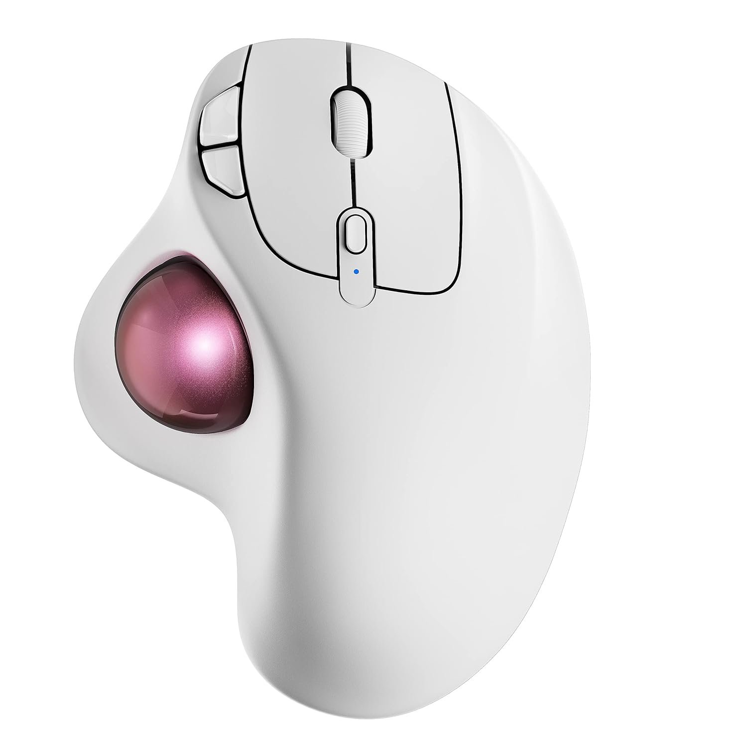Wireless Trackball Mouse, Rechargeable Ergonomic Mouse, Easy Thumb ...