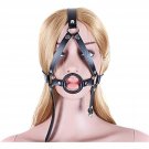 Y-Shape Leather Restraint Head Harness With O-Ring Metal Gag Bdsm Mouth Gag For Couples Sex Plays Y-Shape Leather Restraint Head Harness With O-Ring Metal Gag Bdsm Mouth Gag For Couples Sex Plays