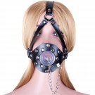 Y-Shape Leather Bondage Head Harness With Detachable Gag Restraint Mouth Masks Bdsm Sex Fetish Toys Y-Shape Leather Bondage Head Harness With Detachable Gag Restraint Mouth Masks Bdsm Sex Fetish Toys