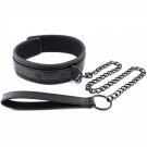Women And Men Padded Leather Bondage Collar And Leash Set, Leather Sex Toys Bdsm Slave Collar For Bo Women And Men Padded Leather Bondage Collar And Leash Set, Leather Sex Toys Bdsm Slave Collar For Bo