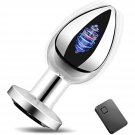 Wireless Remote Control Anal Plug Vibrating Stainless Steel Anal Plug With Jewel Base Vibration Anal Wireless Remote Control Anal Plug Vibrating Stainless Steel Anal Plug With Jewel Base Vibration Anal
