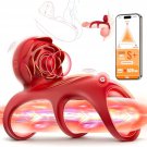 Vibrating Penis Ring Clitoral Vibrator - Adult Rose Sex Toys Clitoris Stimulator Cock Sleeve With 9 