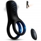 Vibrating Cock Ring With Clitoral Stimulator, Silicone Penis Ring Vibrator With 9 Vibration Modes, R Vibrating Cock Ring With Clitoral Stimulator, Silicone Penis Ring Vibrator With 9 Vibration Modes, R