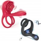 Vibrating Cock Ring Penis Sleeve With Rose Clitoral Stimulator+Vibrating Cock Ring Taint Stimulator Vibrating Cock Ring Penis Sleeve With Rose Clitoral Stimulator+Vibrating Cock Ring Taint Stimulator