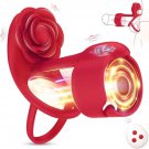 Vibrating Cock Ring Penis Sleeve With Rose Clitoral Stimulator, 3 In 1 Penis Ring Vibrator Couples A Vibrating Cock Ring Penis Sleeve With Rose Clitoral Stimulator, 3 In 1 Penis Ring Vibrator Couples A