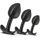 Silicone Rose Bud Butt Plug Kit, Pack Of 3 Anal Plugs Training Set With Comfortable Long-Term Base P Silicone Rose Bud Butt Plug Kit, Pack Of 3 Anal Plugs Training Set With Comfortable Long-Term Base P
