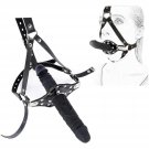 Silicone Penis Mouth Gag, Double Head Dildo Mouth Gag, Fetish Cock Gag Bondage, Leather Body Harness Silicone Penis Mouth Gag, Double Head Dildo Mouth Gag, Fetish Cock Gag Bondage, Leather Body Harness