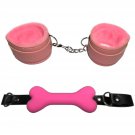 Silicone Dog Bone Mouth Gag With Leather Handcuffs Restraint Set Bdsm Open Mouth Gag Sex Toys Adjust Silicone Dog Bone Mouth Gag With Leather Handcuffs Restraint Set Bdsm Open Mouth Gag Sex Toys Adjust
