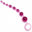 Sicilicone Pull Anal Plugs Set,12 Inch 10 Beads Anal Chain Link With Safe O Pull Ring Anal Adult Sex