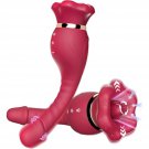 Rose Sucking Vibrator G Spot Dildo Adult Sex Toys For Women, Tongue Rose Vibrators With 3 Suction & Rose Sucking Vibrator G Spot Dildo Adult Sex Toys For Women, Tongue Rose Vibrators With 3 Suction &