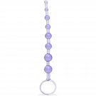 Purple Anal Beads With Finger Loop - Beginner Friendly - 8 Inch Purple Anal Beads With Finger Loop - Beginner Friendly - 8 Inch
