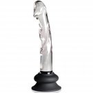 Pleasure Crystals 7"" Glass Dildo With Silicone Base For Men, Women & Couples. Realistic Texture, In Pleasure Crystals 7"" Glass Dildo With Silicone Base For Men, Women & Couples. Realistic Texture, In