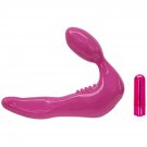 Pink Vibrating Strapless Strap On Silicone Dildo Pink Vibrating Strapless Strap On Silicone Dildo