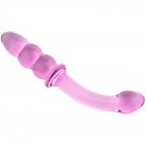 Pink Glass Dildo Pleasure Wand Penis -- Crystal Anal Beads Butt Plug Personal Massager G-Spot Stimul Pink Glass Dildo Pleasure Wand Penis -- Crystal Anal Beads Butt Plug Personal Massager G-Spot Stimul