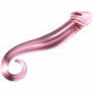 Pink Glass Crystal Wand Curved Glass Dildo Glass Anal Plug G-Spot Wand Anal Dildo Massage Wand Glass Pink Glass Crystal Wand Curved Glass Dildo Glass Anal Plug G-Spot Wand Anal Dildo Massage Wand Glass