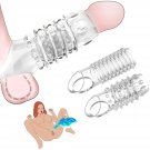 Penis Sleeve Silicone Cock Rings, 2Pcs Penis Rings Enlarge Girth Sleeves For Male, Delay Ejaculation Penis Sleeve Silicone Cock Rings, 2Pcs Penis Rings Enlarge Girth Sleeves For Male, Delay Ejaculation